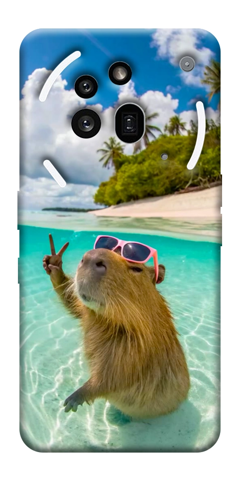 Чехол Сapybara vacation для Nothing Phone (3a) Pro