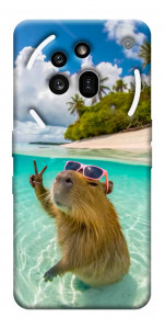 Чехол Сapybara vacation для Nothing Phone (3a) Pro