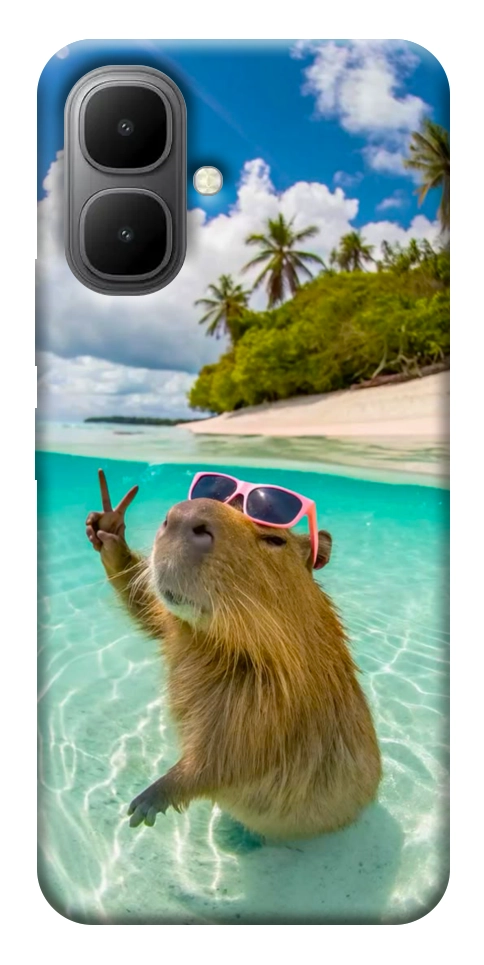 Чехол Сapybara vacation для Infinix Smart 10