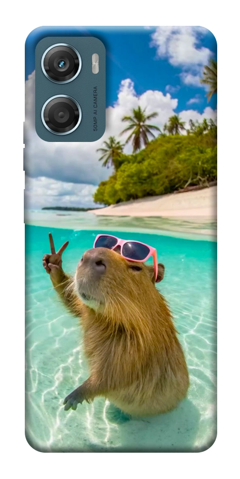 Чохол Сapybara vacation для Motorola Moto G06