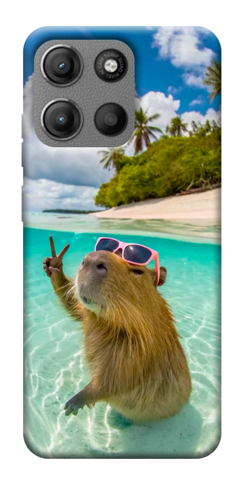 Чохол Сapybara vacation для Motorola Moto G15 Power