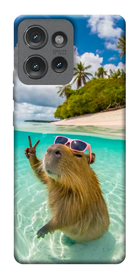 Чехол Сapybara vacation для Motorola Edge 50