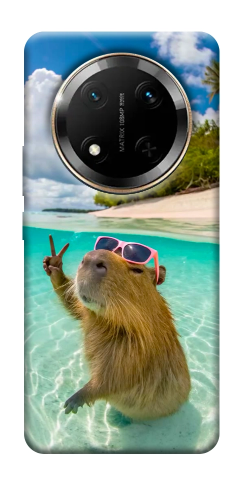 Чохол Сapybara vacation для Huawei Honor X9c