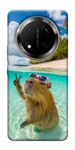 Чохол Сapybara vacation для Huawei Honor X9c