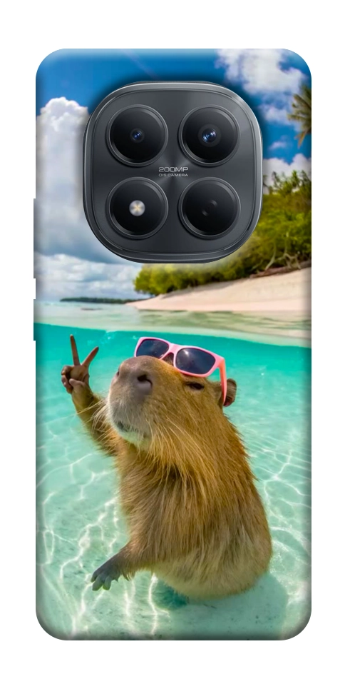 Чехол Сapybara vacation для Xiaomi Redmi Note 15 Pro 4G