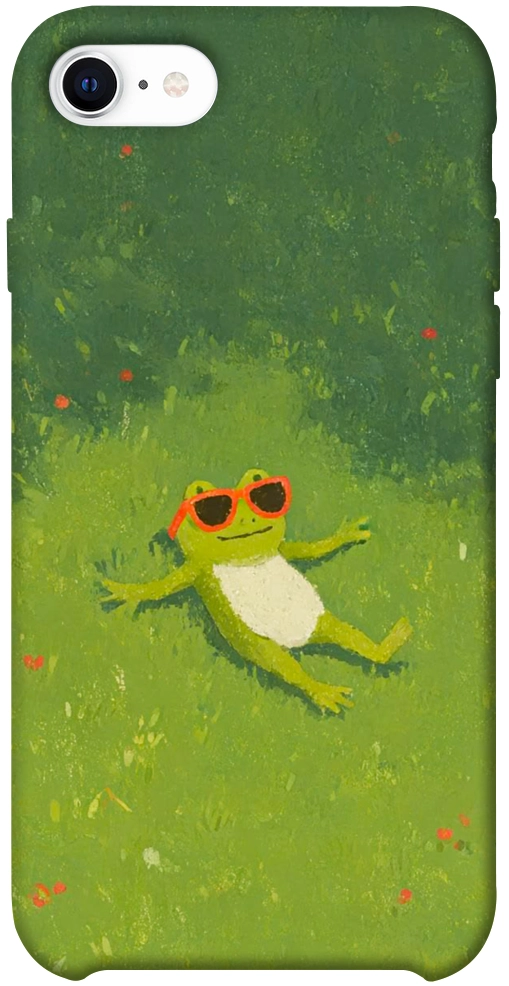 Чехол Лягушачий chill для iPhone SE (2020)