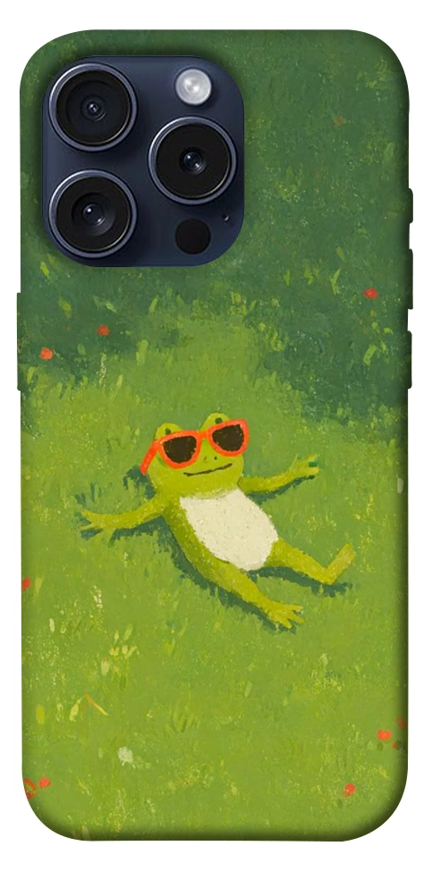Чехол Лягушачий chill для iPhone 15 Pro