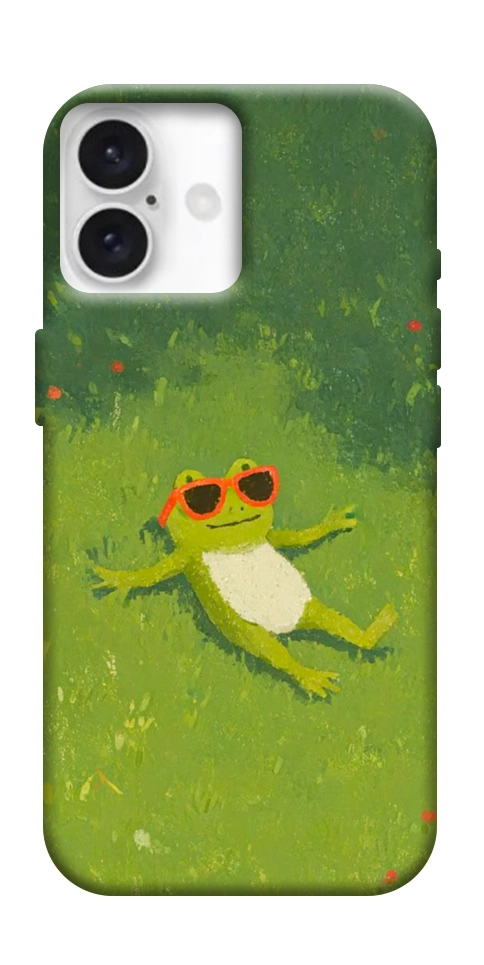 Чехол Лягушачий chill для iPhone 16 Plus
