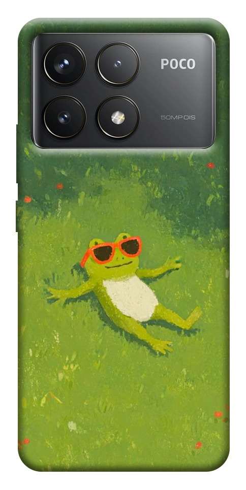 Чехол Лягушачий chill для Xiaomi Poco F6 Pro