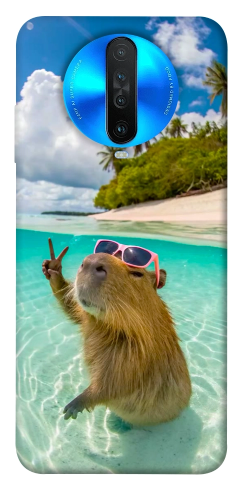 Чехол Сapybara vacation для Xiaomi Redmi K30