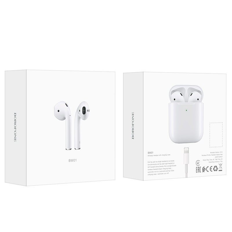 Заказать Bluetooth наушники BOROFONE BW01 (Белый) на vchehle.ua