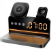 БЗУ Hoco DWQ03 North 4in1 with alarm clock (Black)