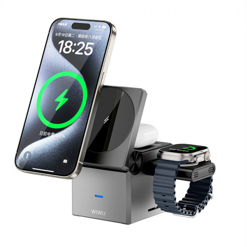 БЗУ WIWU Wi-W030 Planeta Trio 3 in 1 Cableless charger