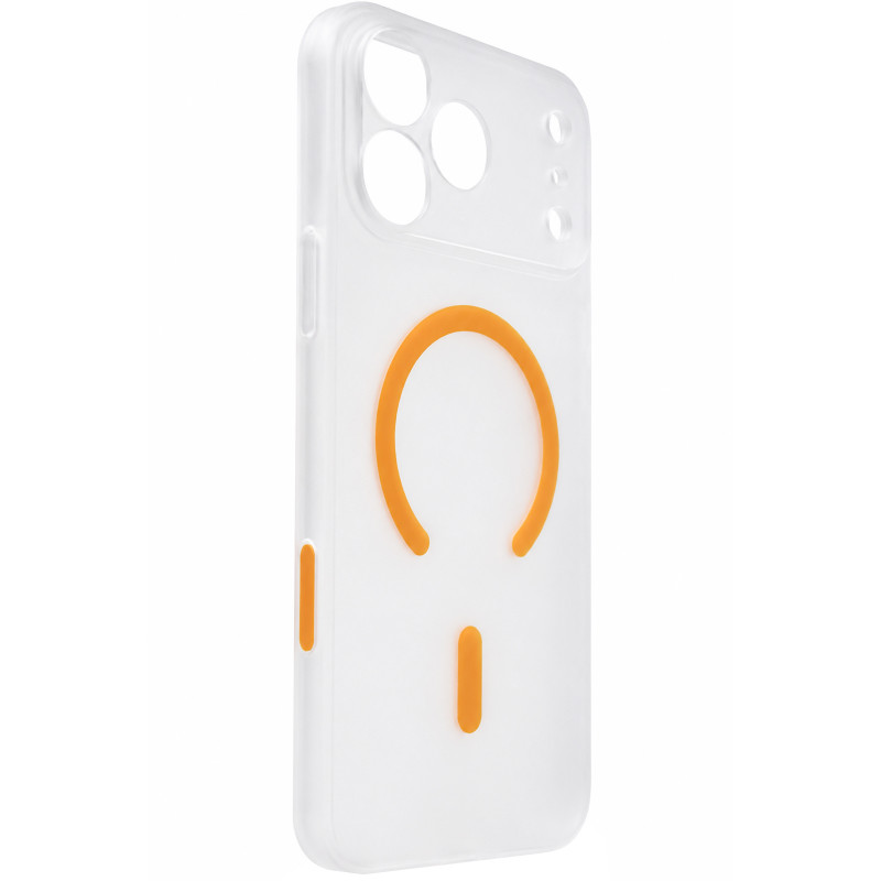 Чехол PC Slim Matte with Magnetic Fit (camera button) для Apple iPhone 17 Pro (6.3") (Orange)