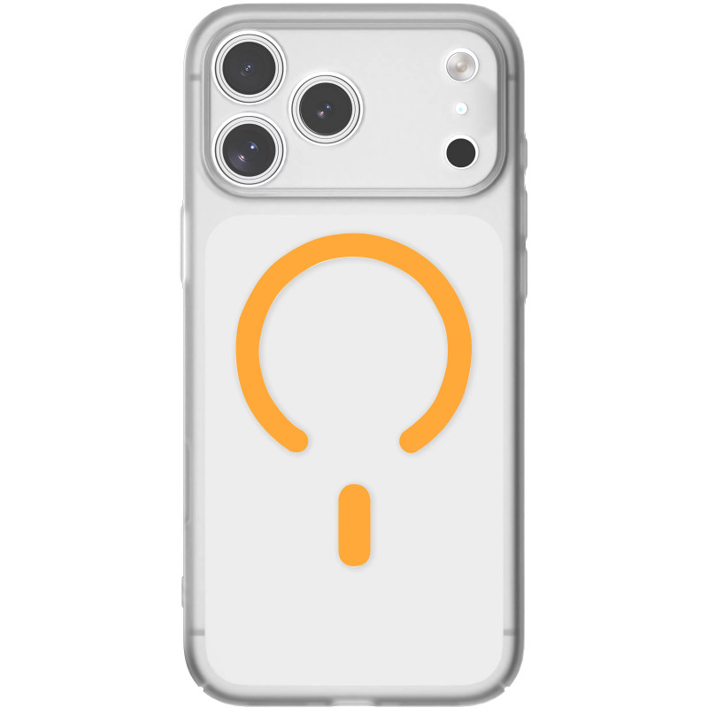 Фото Чехол PC Slim Matte with Magnetic Fit (camera button) для Apple iPhone 17 Pro (6.3") (Orange) на vchehle.ua