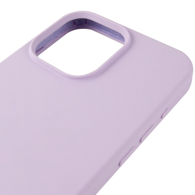Чохол Silk (AA) Logo with Magnetic Fit на Apple iPhone 14 (6.1") (Бузковий / Lilac) в магазині vchehle.ua