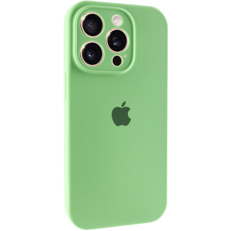 Чохол Silk Full Camera Protective (AA) на Apple iPhone 15 Pro Max (6.7") (М'ятний / Mint / PVH)