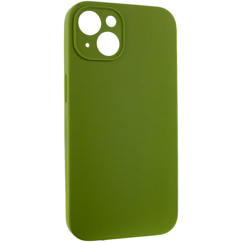 Фото Чехол Silk Full Camera Protective (AA) NO LOGO для Apple iPhone 13 (6.1") (Зеленый / Dark Olive) на vchehle.ua