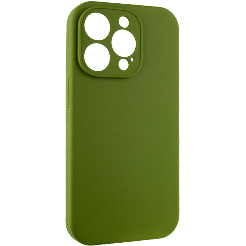 Чехол Silk Full Camera Protective (AA) NO LOGO для Apple iPhone 14 Pro (6.1") (Зеленый / Dark Olive)