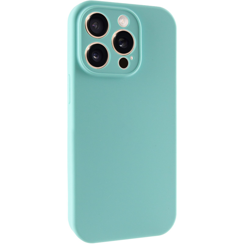 Чохол Silk Full Camera Protective (AA) NO LOGO на Apple iPhone 15 Pro (6.1") (Бірюзовий / Marine Green)