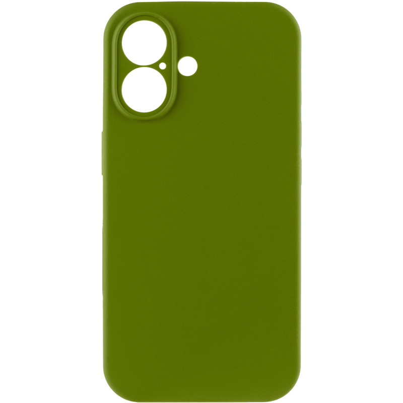 Фото Чехол Silk Full Camera Protective (AA) NO LOGO для Apple iPhone 16 (6.1") (Зеленый / Dark Olive) на vchehle.ua