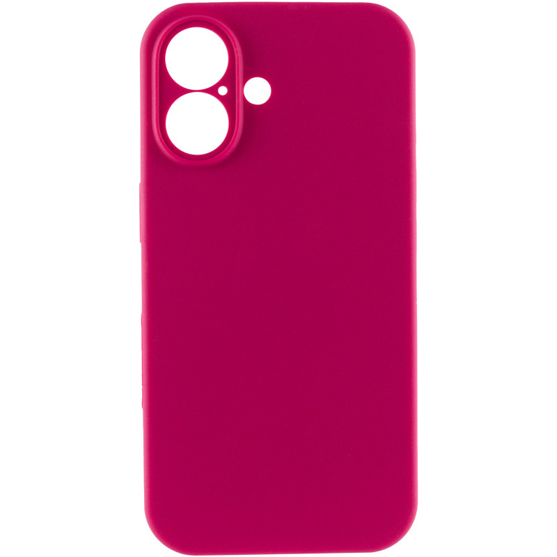 Фото Чехол Silk Full Camera Protective (AA) NO LOGO для Apple iPhone 16 (6.1") (Красный / Rose Red) на vchehle.ua