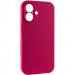 Чехол Silk Full Camera Protective (AA) NO LOGO для Apple iPhone 16 Plus (6.7") (Красный / Rose Red)