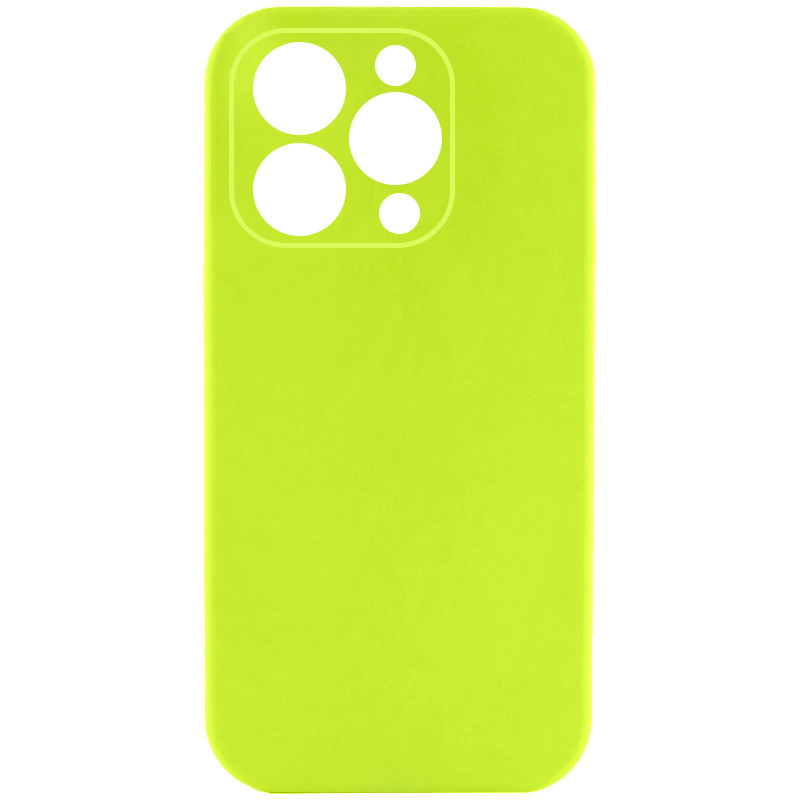 Чехол Silk Full Camera Protective (AA) NO LOGO для Apple iPhone 15 Pro (6.1") (Кислотно-зеленый / Acid Green)