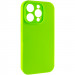 Чохол Silk Full Camera Protective (AA) NO LOGO на Apple iPhone 15 Pro (6.1") (Кислотно-зелений / Acid Green)