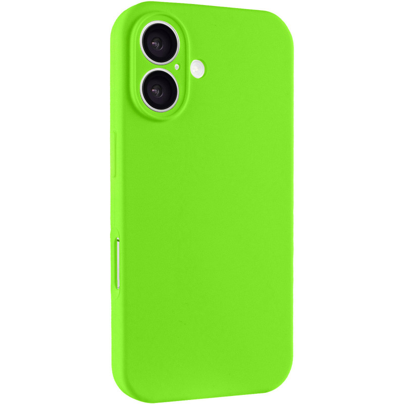 Чехол Silk Full Camera Protective (AA) NO LOGO для Apple iPhone 16 (6.1") (Кислотно-зеленый / Acid Green)