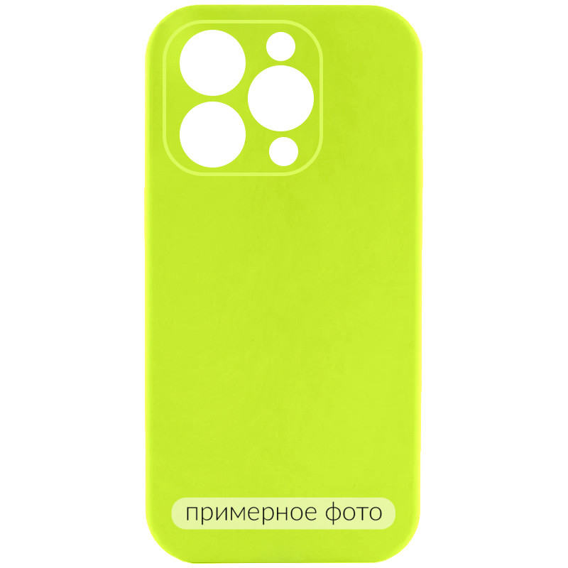 Чехол Silk Full Camera Protective (AA) NO LOGO для Apple iPhone 16 (6.1") (Кислотно-зеленый / Acid Green)