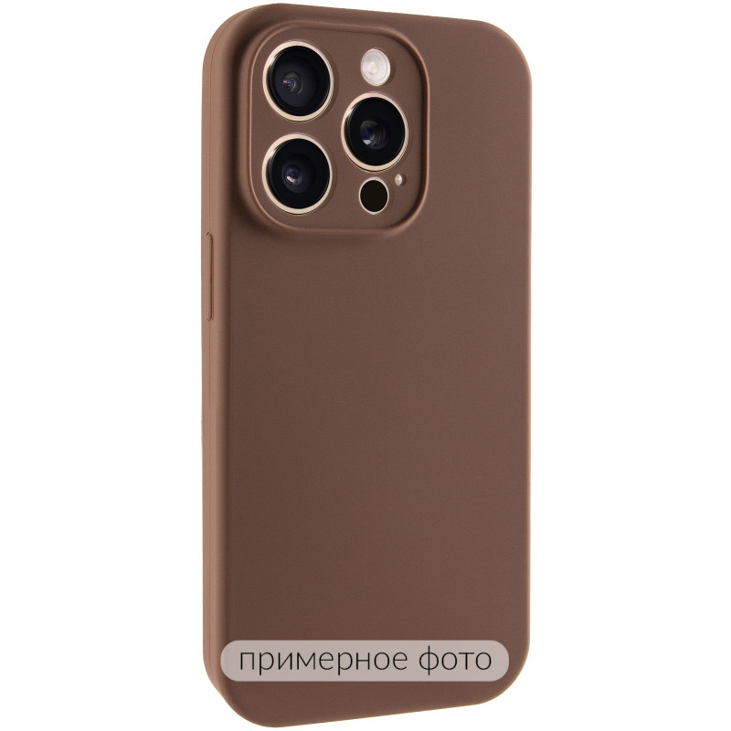 Чехол Silk Full Camera Protective (AA) NO LOGO для Apple iPhone 16 (6.1") (Коричневый / Brown)