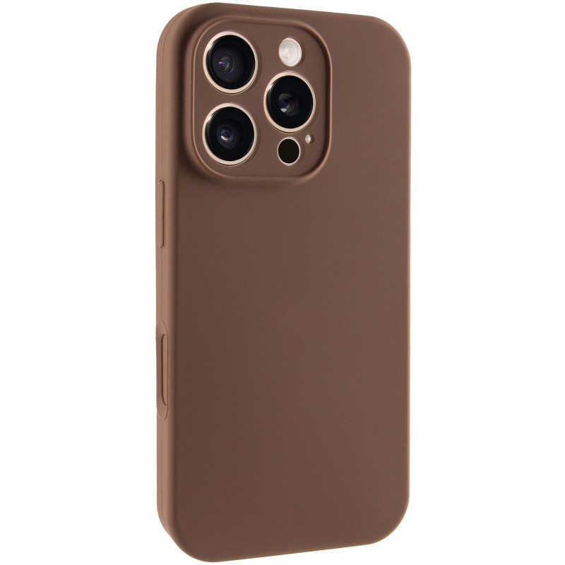 Чехол Silk Full Camera Protective (AA) NO LOGO для Apple iPhone 16 Pro (6.3") (Коричневый / Brown)