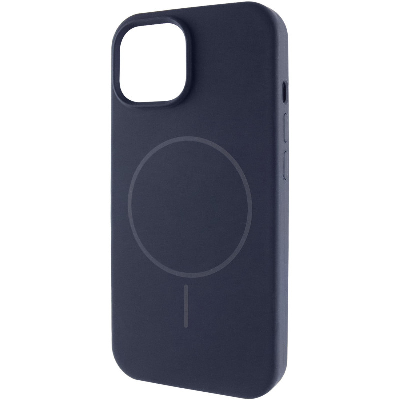 Чехол Silk Full Protective (AA) NO LOGO with Magnetic Fit для Apple iPhone 15 (6.1") (Темно-синий / Midnight blue)