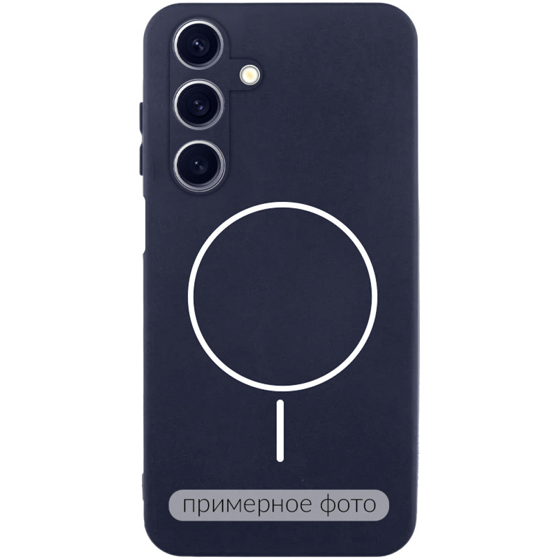 Чохол Silicone Cover Lakshmi Full Camera (AA) with Magnetic Fit на Samsung Galaxy A07 (Темно-синій / Midnight blue)