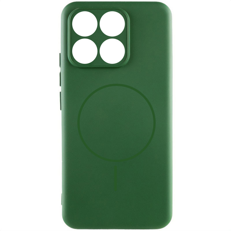 Чехол Silicone Cover Lakshmi Full Camera (AA) with Magnetic Fit для Motorola Edge 70 (Зеленый / Dark green)