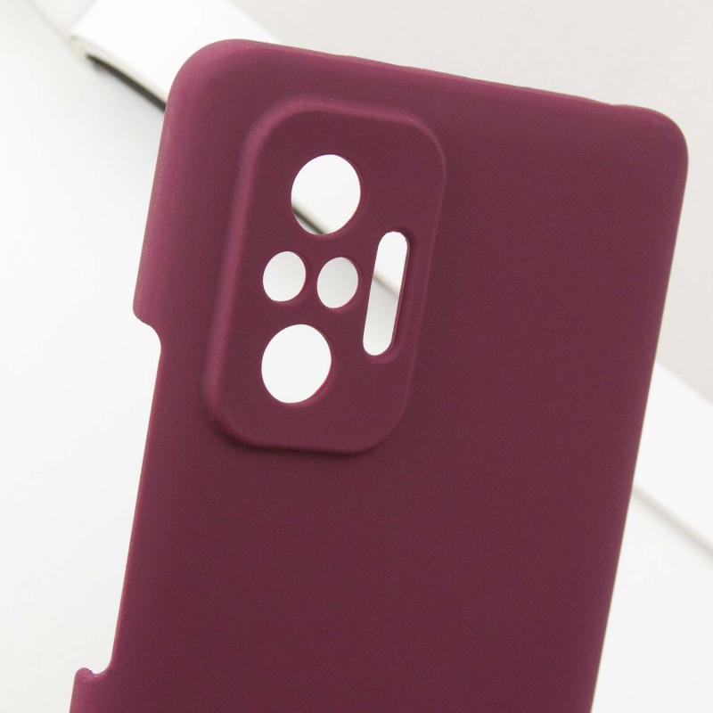 Чехол Silicone Cover Lakshmi Full Camera (AAA) для Xiaomi Redmi Note 10 Pro / 10 Pro Max (Бордовый / Plum) в магазине vchehle.ua