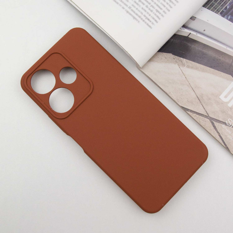 Фото Чохол Silicone Cover Ummi Lakshmi Full Camera (AA) на Xiaomi Redmi 13 4G / Poco M6 4G (Коричневий / Brown) на vchehle.ua