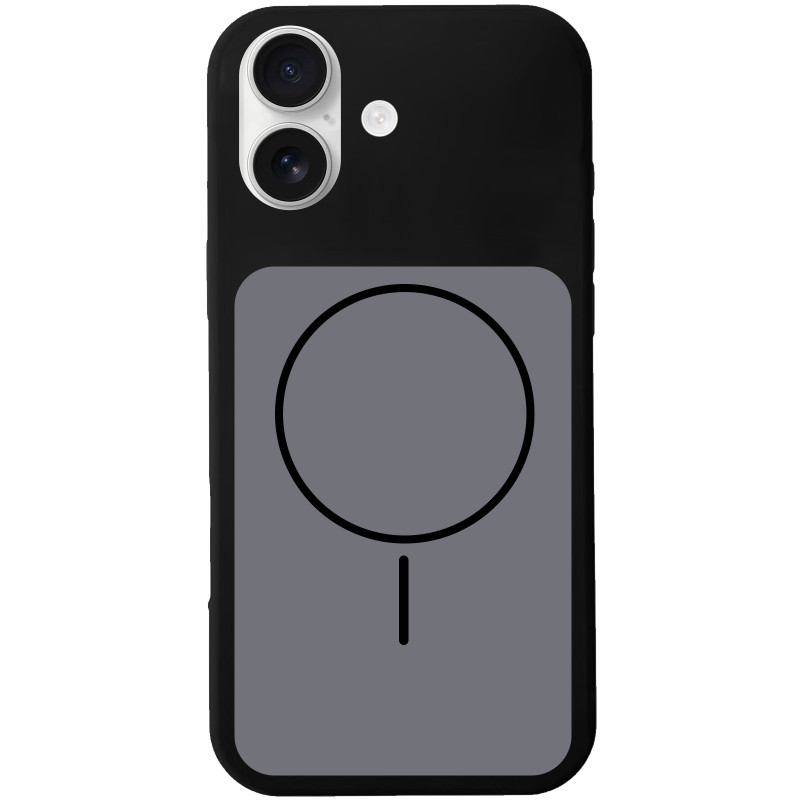 Чехол Silk Duo Color (AA) NO LOGO with Magnetic Fit для Apple iPhone 17 (6.3") (Black)