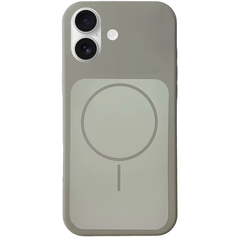 Чехол Silk Duo Color (AA) NO LOGO with Magnetic Fit для Apple iPhone 17 (6.3") (Gray)