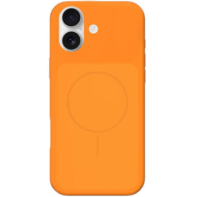 Чехол Silk Duo Color (AA) NO LOGO with Magnetic Fit для Apple iPhone 17 (6.3") (Orange)