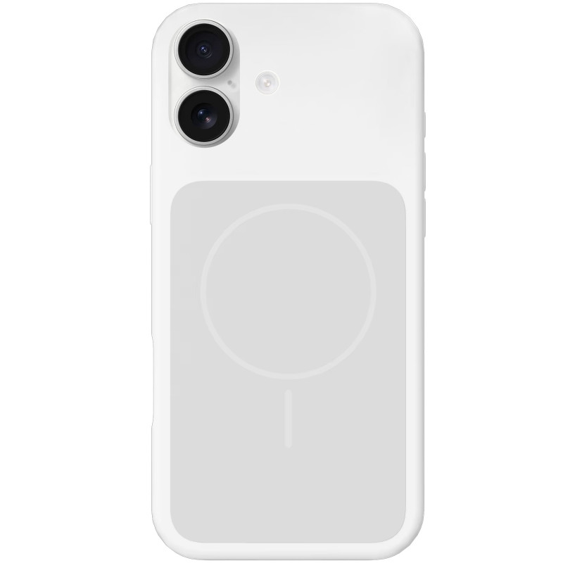 Чехол Silk Duo Color (AA) NO LOGO with Magnetic Fit для Apple iPhone 17 (6.3") (White)