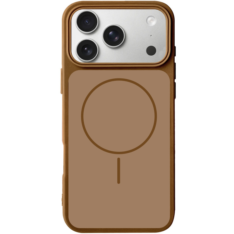 Чехол Silk Duo Color (AA) NO LOGO with Magnetic Fit для Apple iPhone 17 Pro (6.3") (Brown)