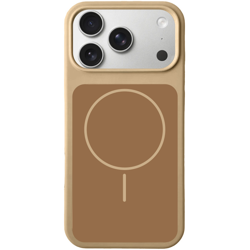 Чехол Silk Duo Color (AA) NO LOGO with Magnetic Fit для Apple iPhone 17 Pro (6.3") (Desert Gold)