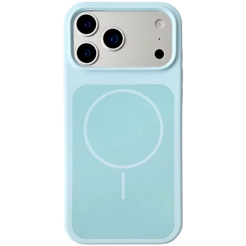 Чехол Silk Duo Color (AA) NO LOGO with Magnetic Fit для Apple iPhone 17 Pro (6.3") (Turquoise)