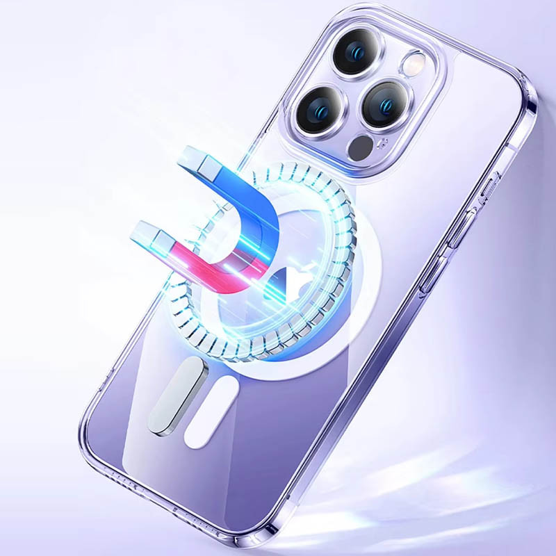 Чехол TPU Crystal Case with Magnetic Fit для Apple iPhone 14 Pro Max (6.7") (Clear) в магазине vchehle.ua