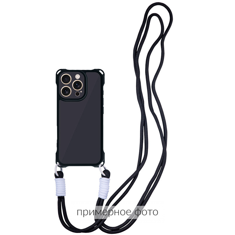 Чехол TPU CrossBody with straps для Apple iPhone 16e / 17e (6.1") (Black)