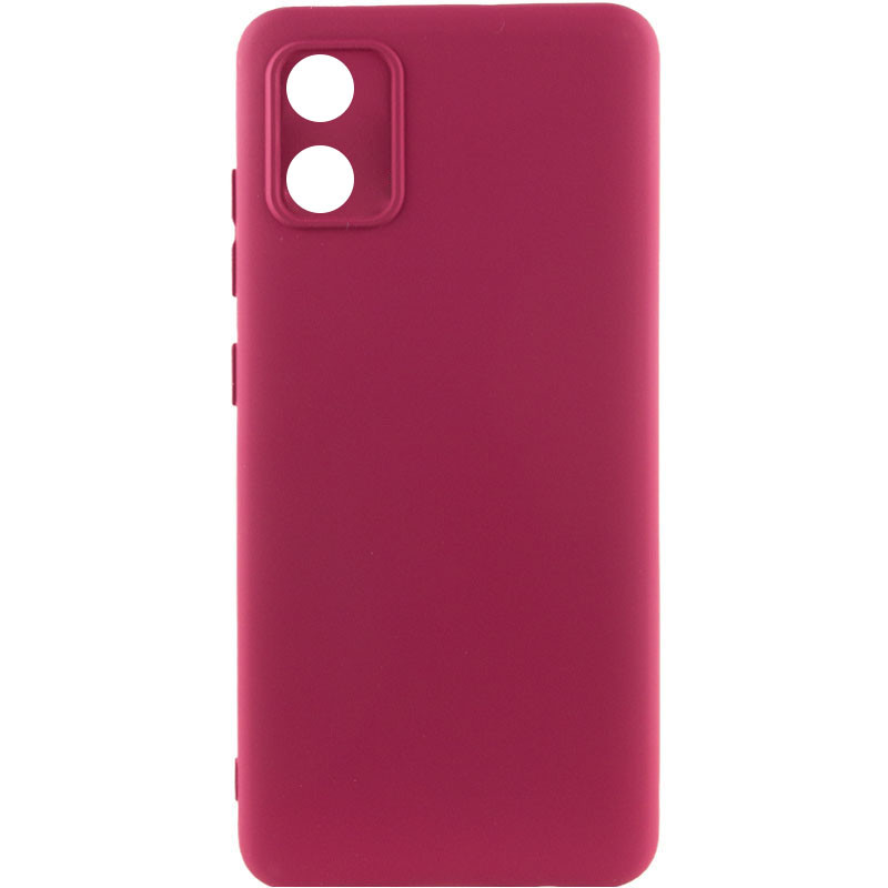 Чохол TPU GETMAN Liquid Silk Full Camera на Motorola Moto E13 (Бордовий / Marsala)