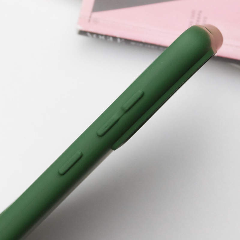 Чехол TPU GETMAN Liquid Silk Full Camera для Samsung Galaxy S21 FE (Зеленый / Dark green) в магазине vchehle.ua