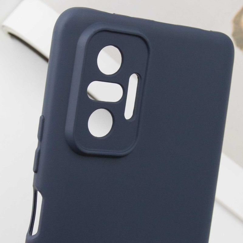 Фото Чехол TPU GETMAN Liquid Silk Full Camera для Xiaomi Redmi Note 10 Pro / 10 Pro Max (Синий / Midnight Blue) в магазине vchehle.ua